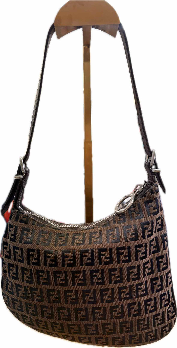 Fendi Brown Print Purse