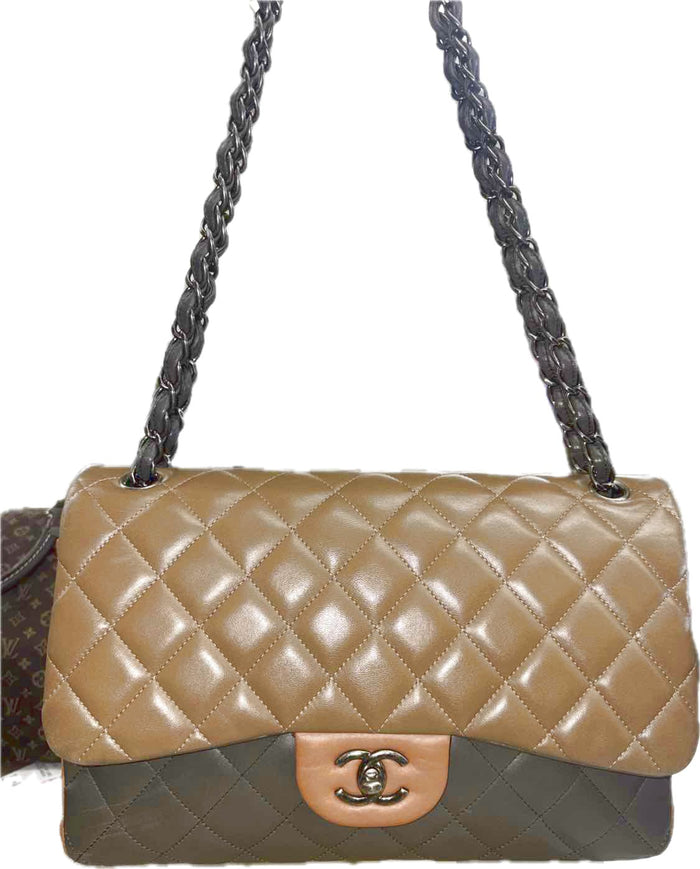 Chanel Jumbo Tri Color Double Flap