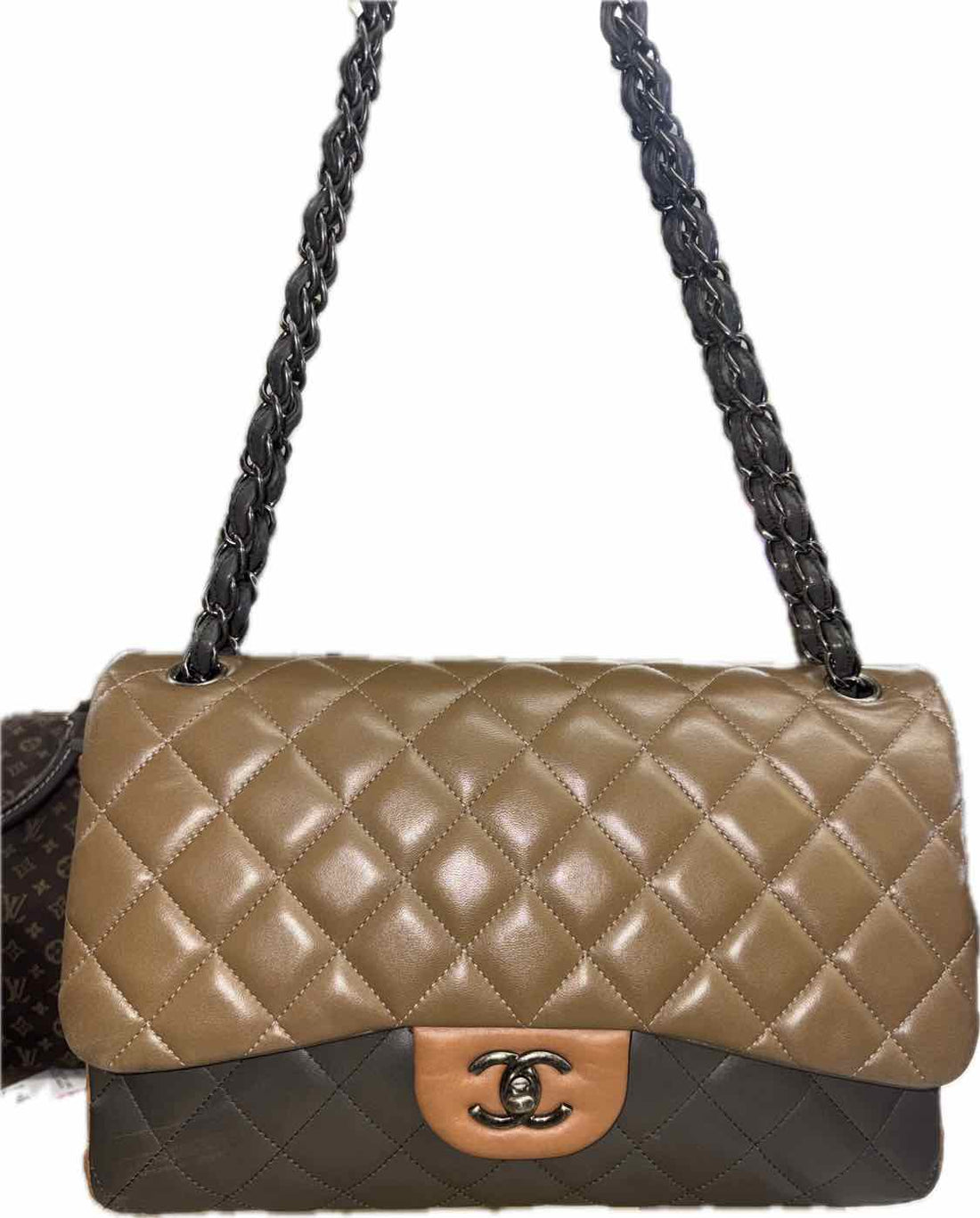 Chanel Jumbo Tri Color Double Flap